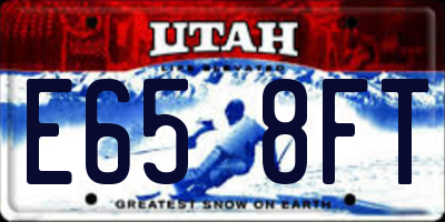 UT license plate E658FT