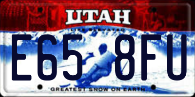 UT license plate E658FU