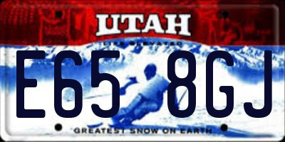 UT license plate E658GJ