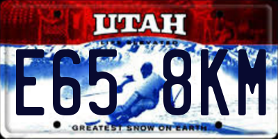 UT license plate E658KM