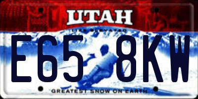 UT license plate E658KW