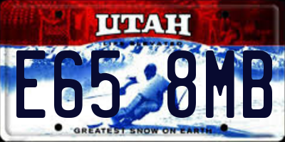 UT license plate E658MB