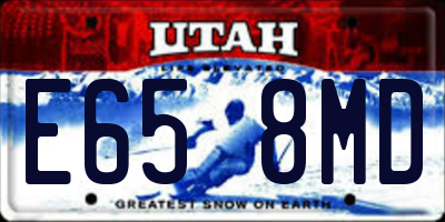 UT license plate E658MD
