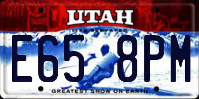 UT license plate E658PM