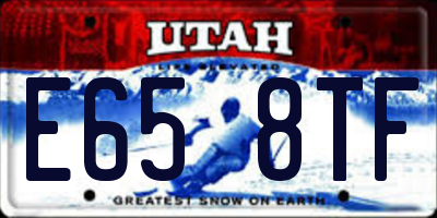UT license plate E658TF