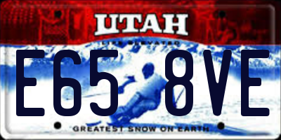 UT license plate E658VE