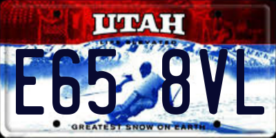 UT license plate E658VL