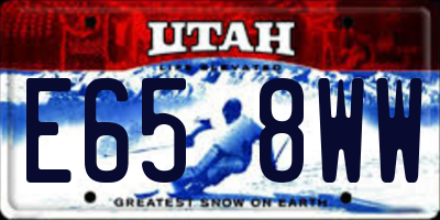 UT license plate E658WW