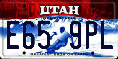 UT license plate E659PL