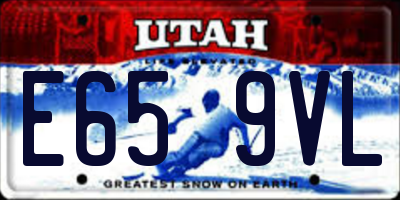 UT license plate E659VL
