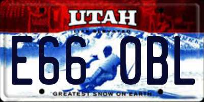 UT license plate E660BL