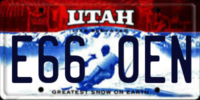 UT license plate E660EN