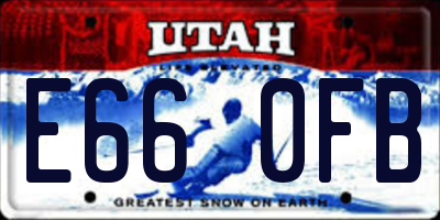 UT license plate E660FB