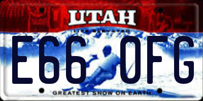 UT license plate E660FG