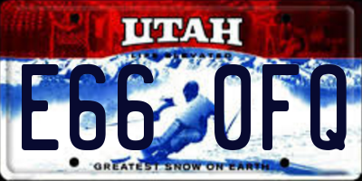 UT license plate E660FQ