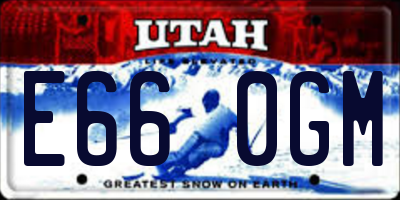 UT license plate E660GM