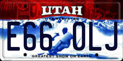 UT license plate E660LJ