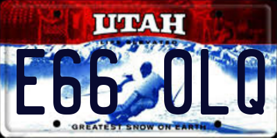 UT license plate E660LQ