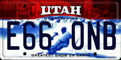 UT license plate E660NB