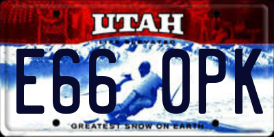 UT license plate E660PK