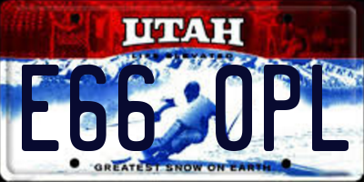 UT license plate E660PL