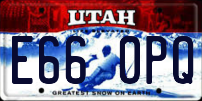 UT license plate E660PQ