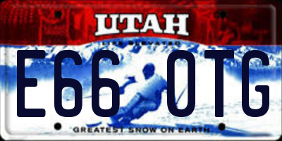 UT license plate E660TG