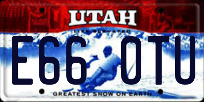 UT license plate E660TU