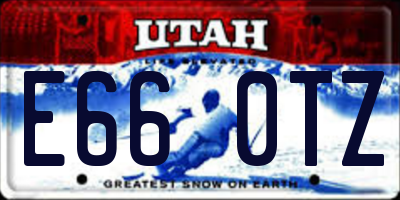 UT license plate E660TZ