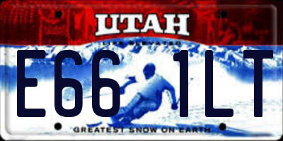 UT license plate E661LT
