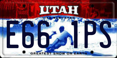 UT license plate E661PS