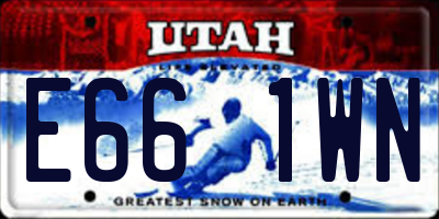 UT license plate E661WN