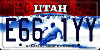 UT license plate E661YY