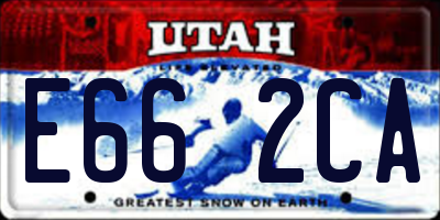UT license plate E662CA