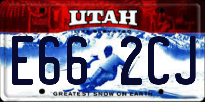 UT license plate E662CJ