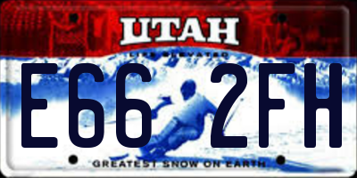 UT license plate E662FH