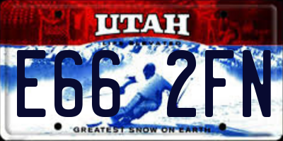 UT license plate E662FN