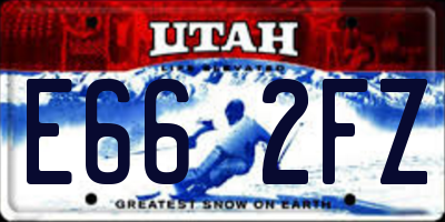 UT license plate E662FZ