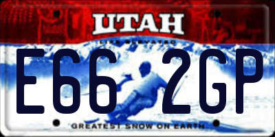 UT license plate E662GP