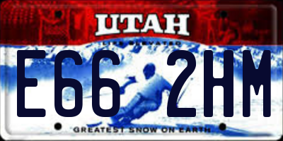 UT license plate E662HM