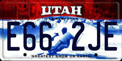 UT license plate E662JE