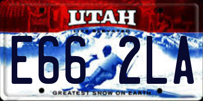 UT license plate E662LA