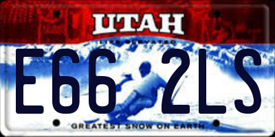 UT license plate E662LS