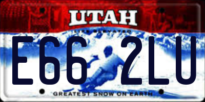 UT license plate E662LU