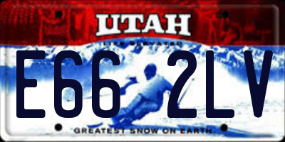 UT license plate E662LV