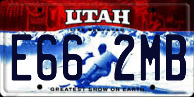 UT license plate E662MB