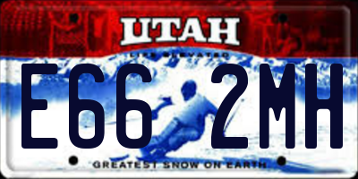 UT license plate E662MH
