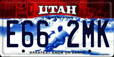 UT license plate E662MK