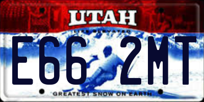 UT license plate E662MT