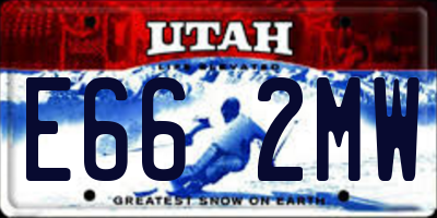 UT license plate E662MW
